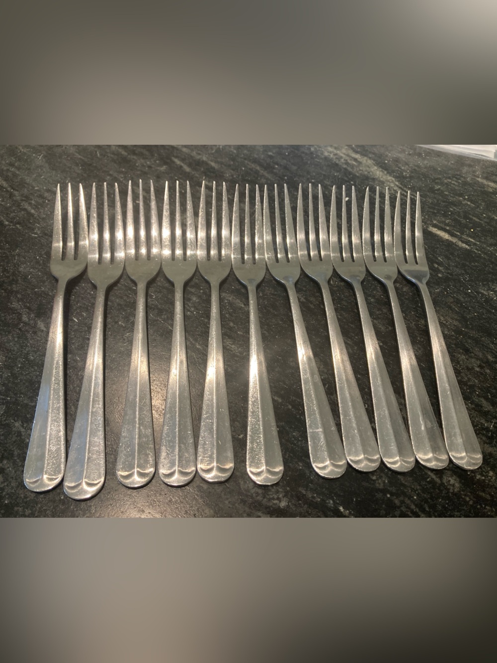 Set of 11 Qualite Royal Bristol Stainless Steel Fork Silver-7.5”-3 Prong